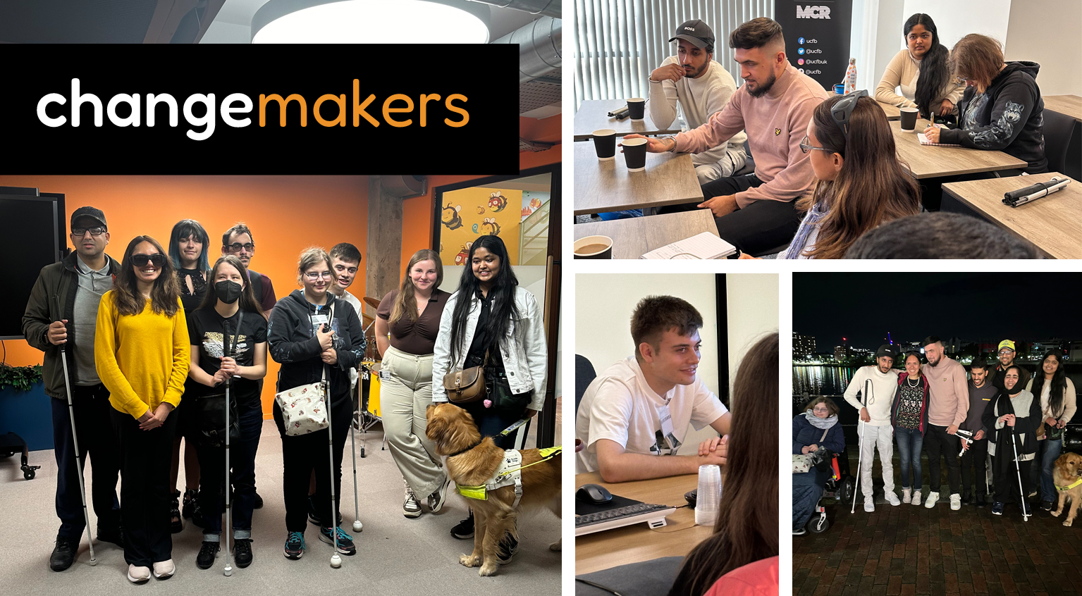 Changemakers - logo and photos of the group