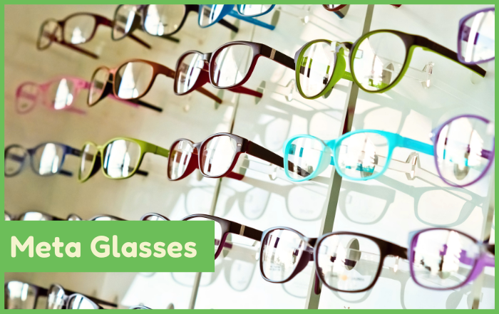 A wall display of colourful glasses.